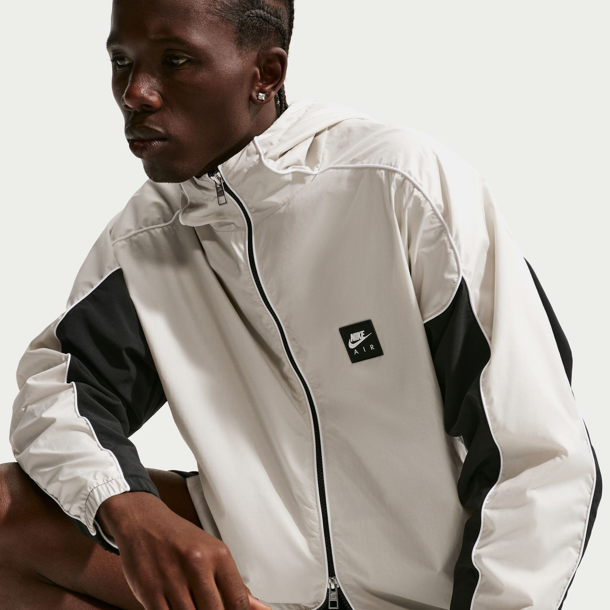 Buy Nike Air Men's Full-Zip Hybrid Utility Jacket - Light Bone