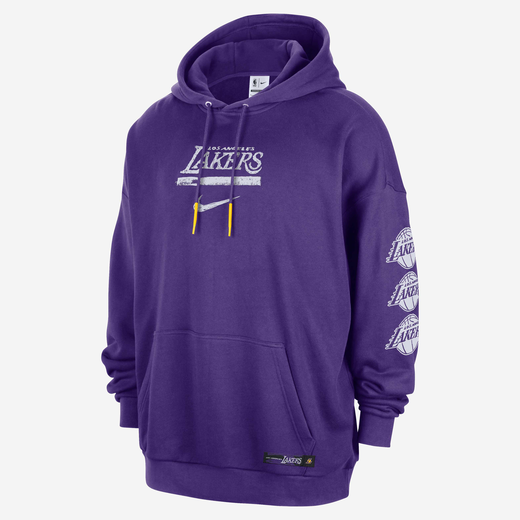 Basketball Hoodies & Sweatshirts-JRDN, Los Angeles Lakers Courtside, Men's Jordan NBA Club Premium Pullover Hoodie
