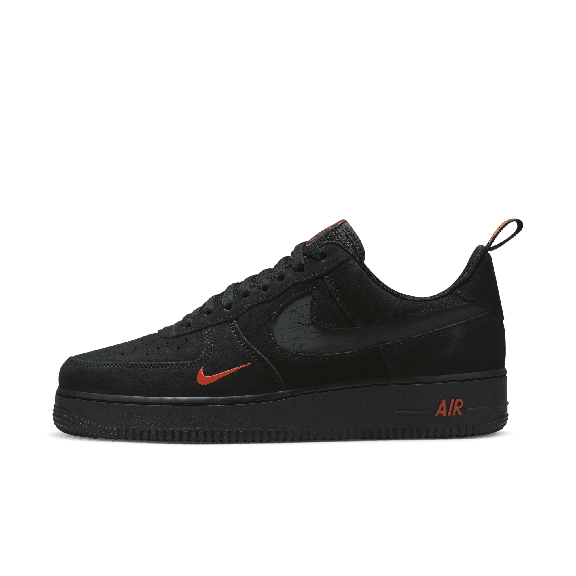 Orange and black nike air force clearance