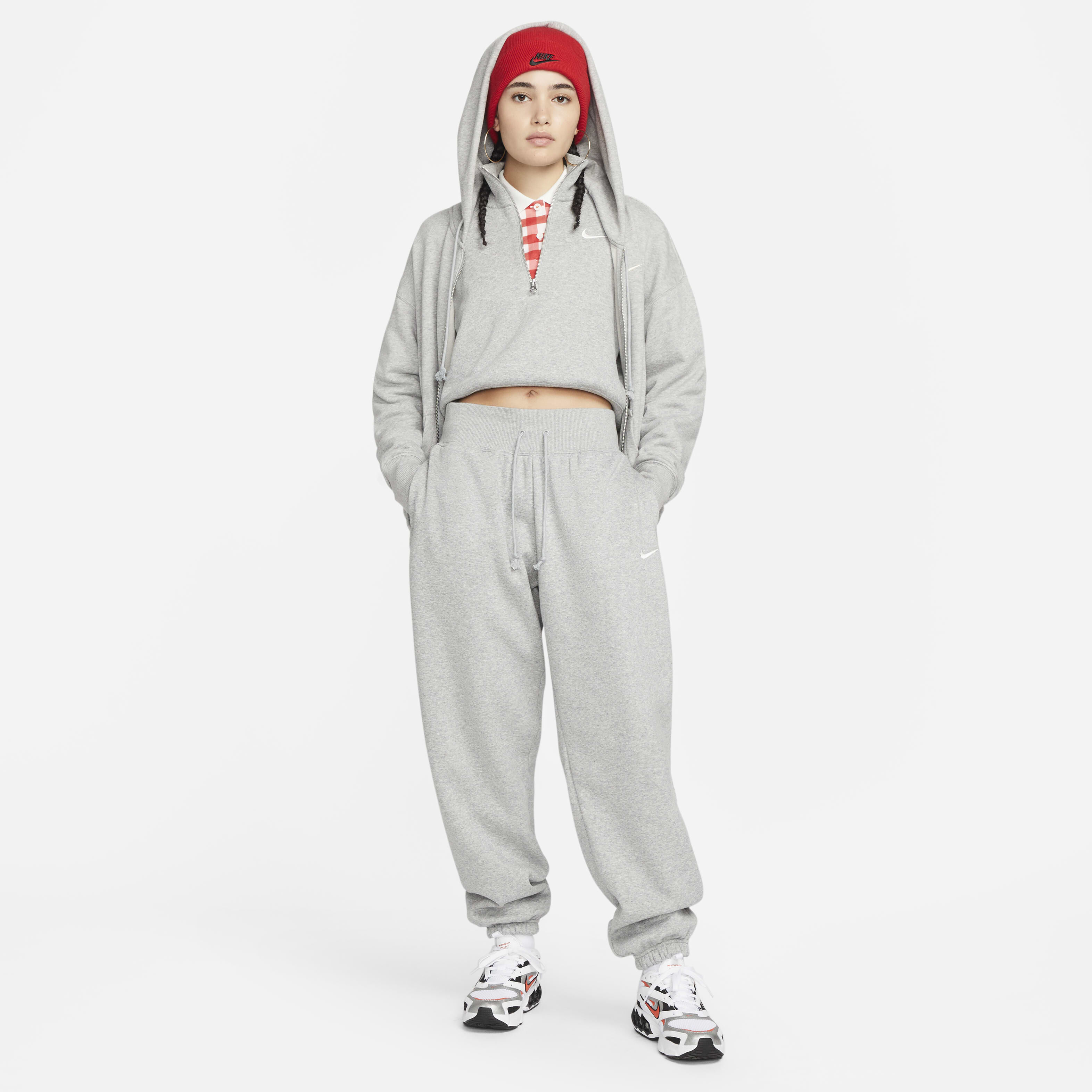 Buy Nike Sportswear Phoenix Fleece Women s High Waisted Oversized Tracksuit Bottoms Nike UAE Official