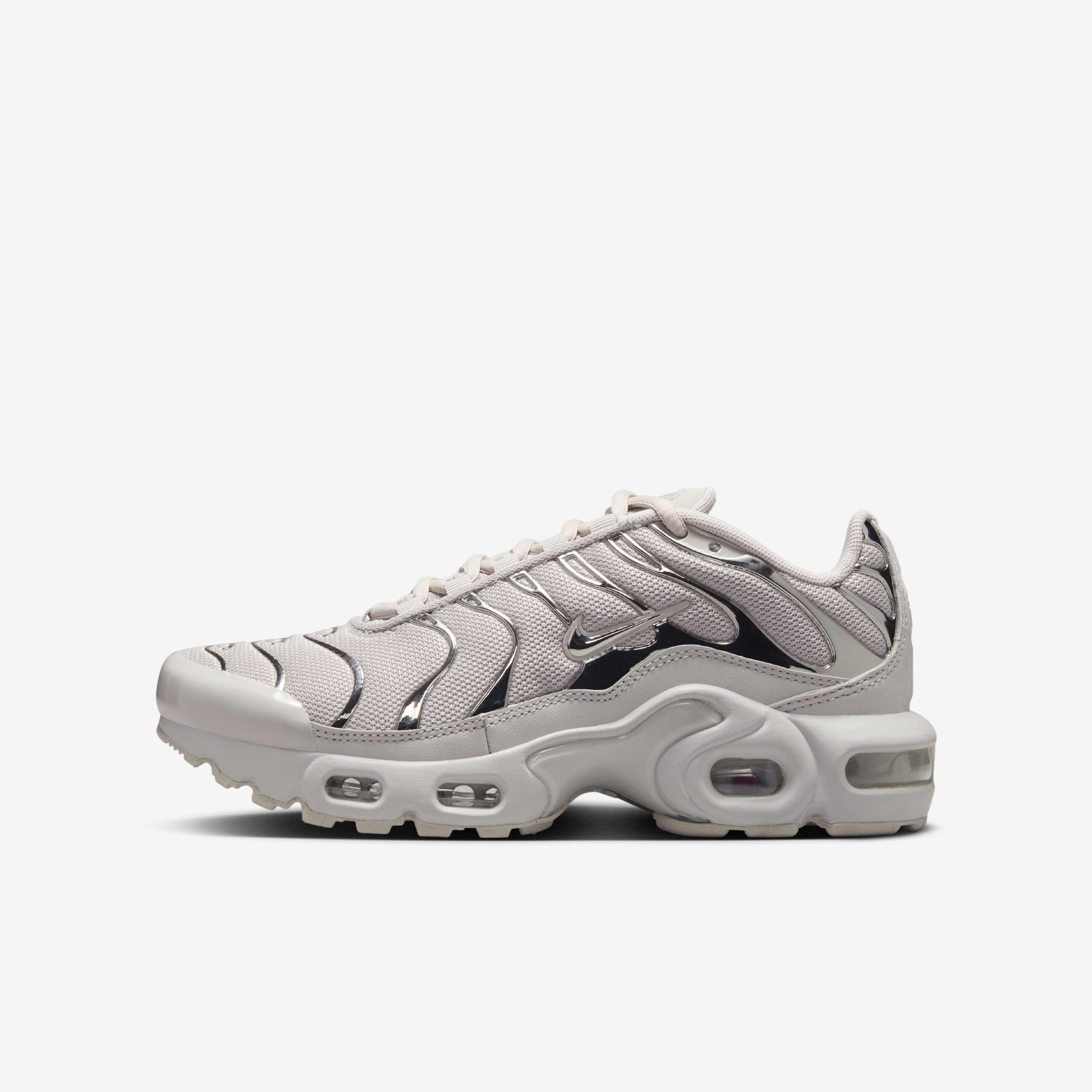 Buy Nike Air Max Plus Older Kids Shoes Light Iron Ore Gym Red Smoke Grey Metallic Silver Nike UAE Official