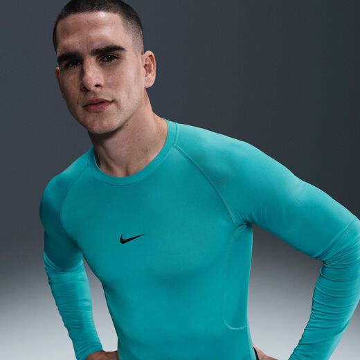 Men's Long Sleeves Shirts-Nike, Nike Pro, Men's Dri-FIT Tight Long-Sleeve Fitness Top