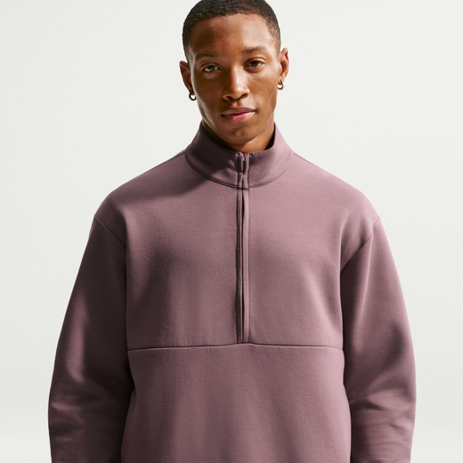 أجدد قمصان بأكمام طويلة للرجال-نايكي, نايكي 24.7 امبوسبلي سوفت, تيشيرت بنصف سحاب دراي-فت للرجال