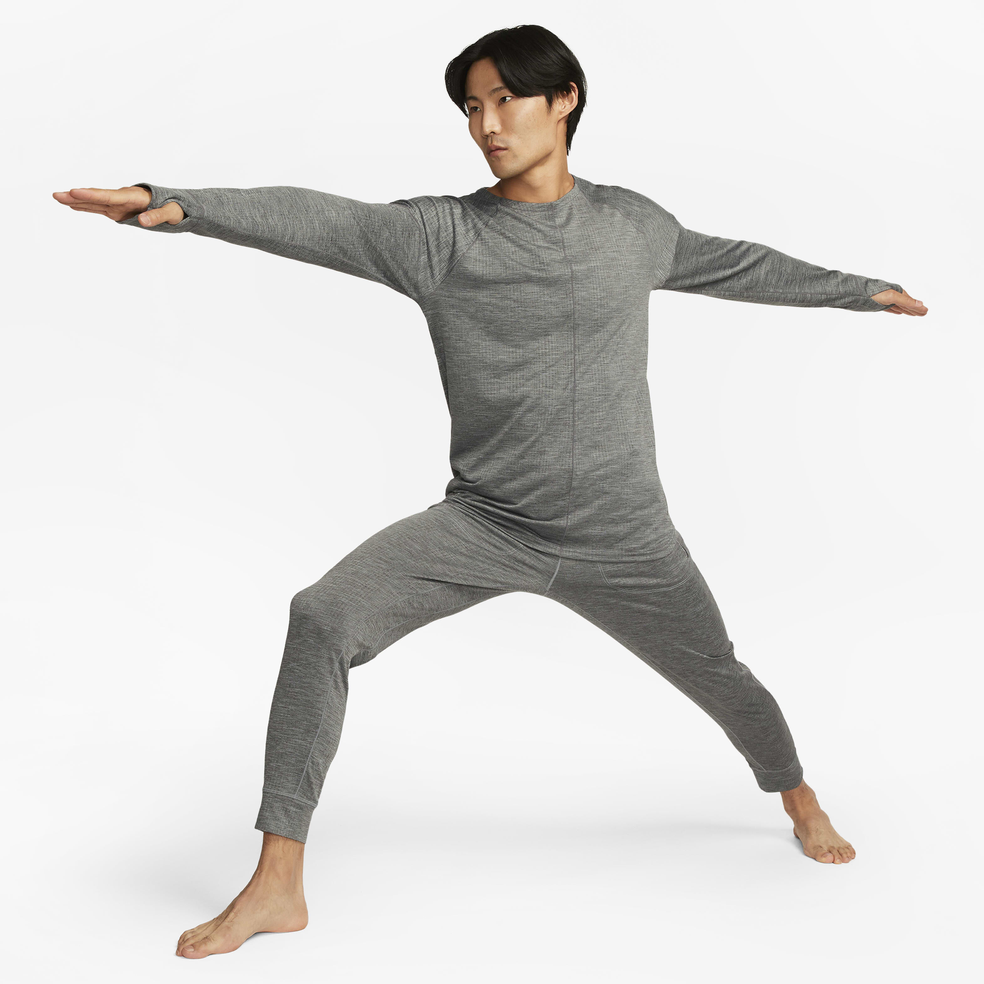 Nike yoga joggers in grey deals