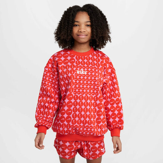 للرجال-نايكي, نايكي سبورتسوير كلوب فليس, سويتشيرت واسع بياقة دائرية للأطفال الكبار (للبنات)