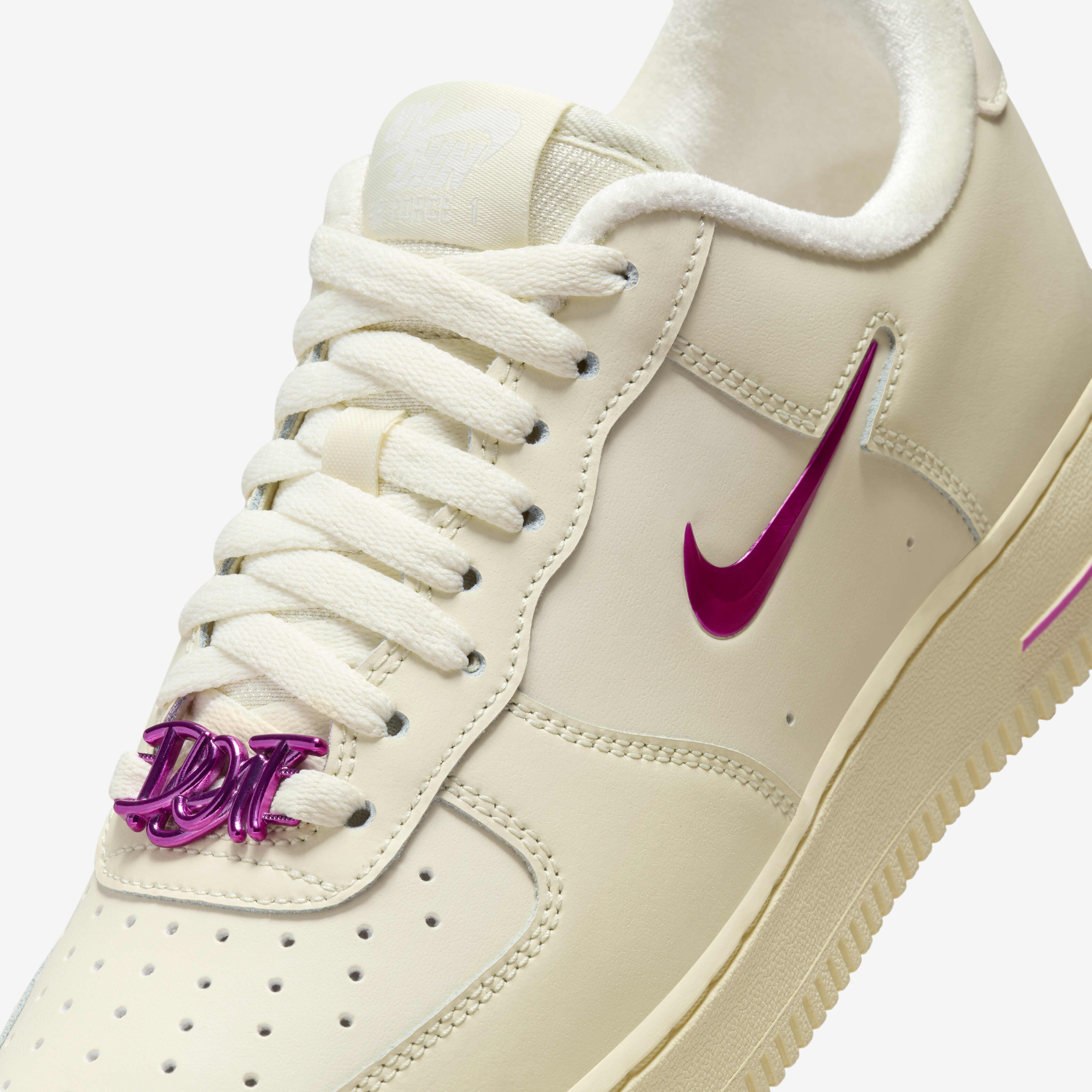 Suede air force 1 pink top