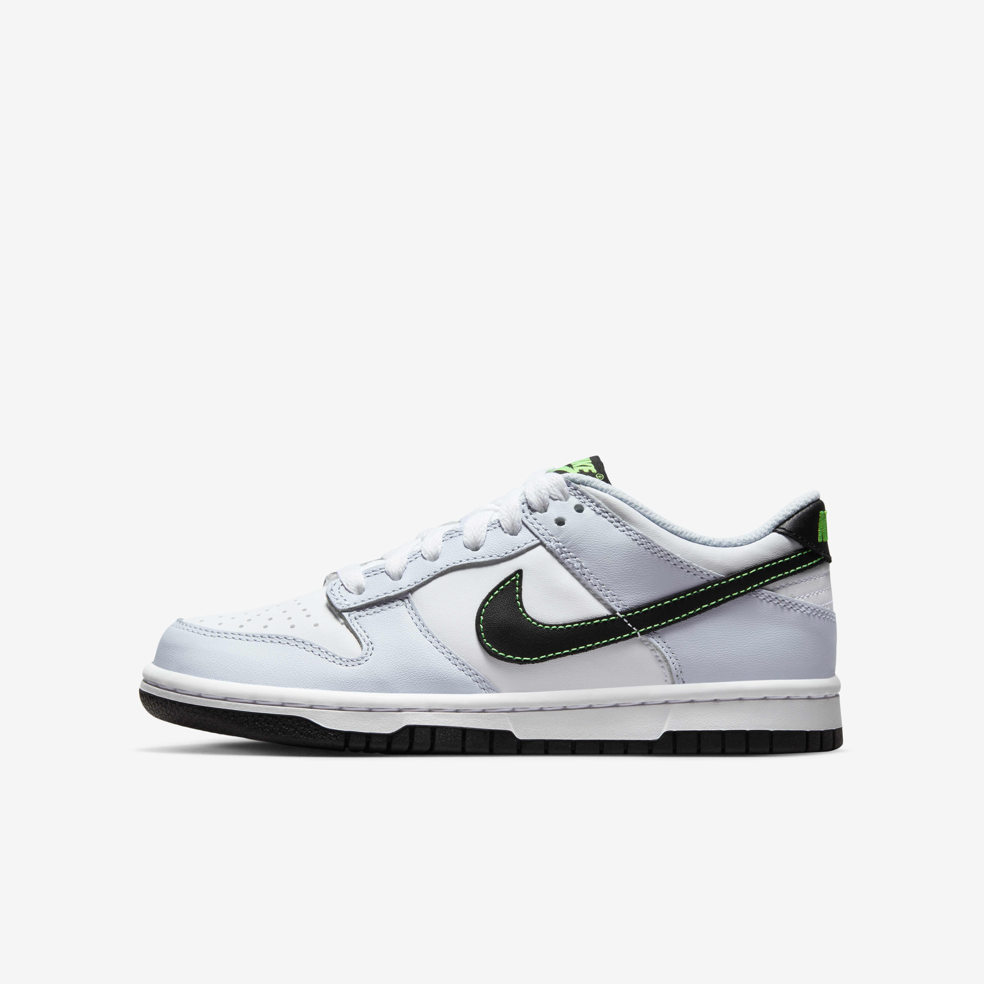 Buy Nike Dunk Low Older Kids' Shoes - White/Football Grey/Green  Strike/Black | Nike UAE Official