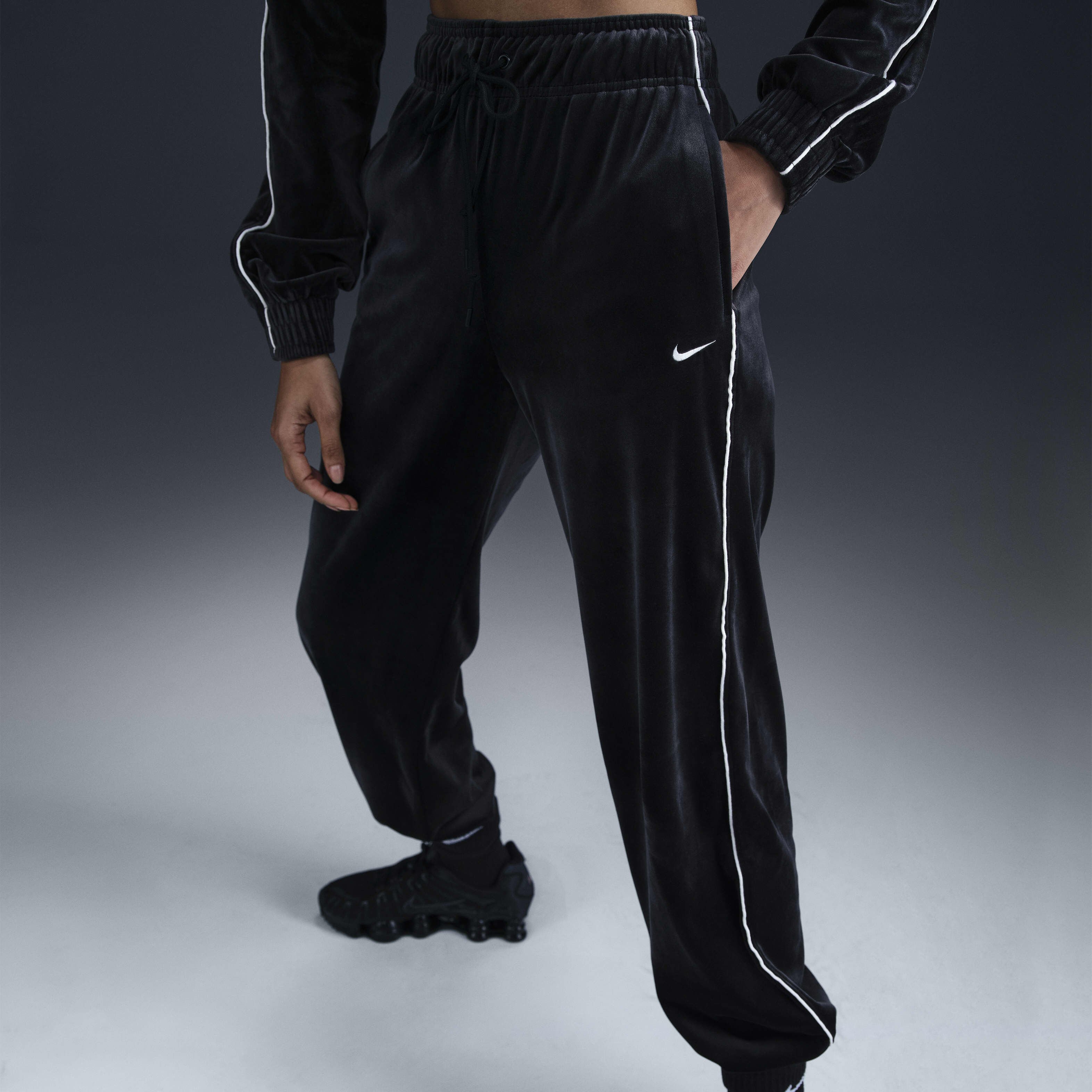 Buy Nike Sportswear Collection Women s Mid Rise Velour Joggers Nike UAE Official