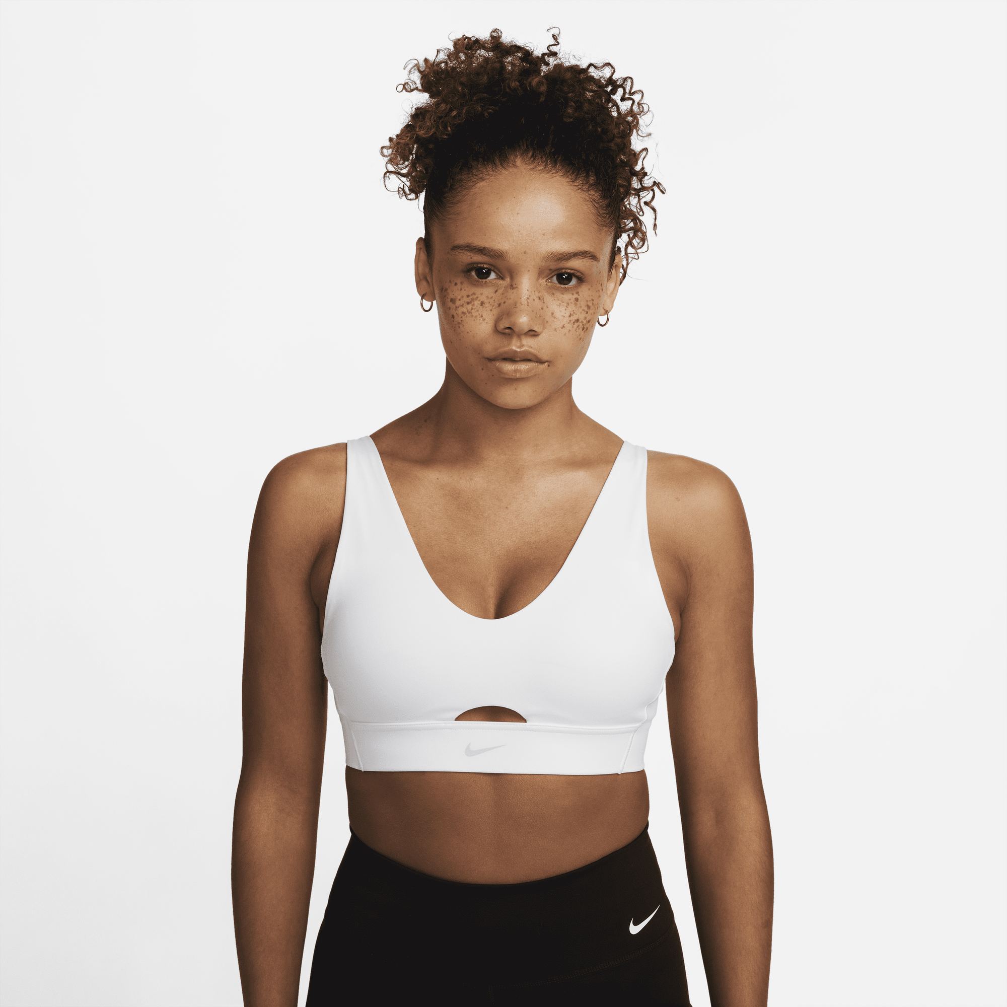 Shop Indy Plunge Cut Out Women s Medium Support Padded Sports Bra