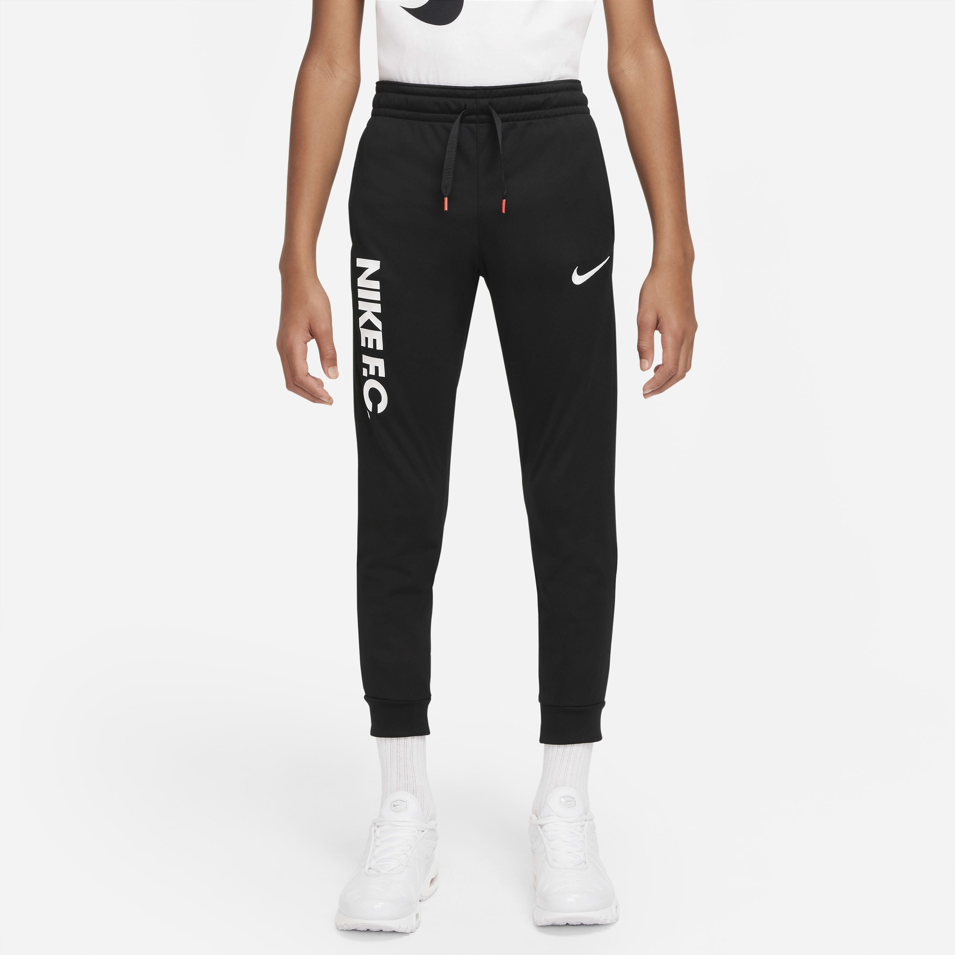 Buy Nike F.C. Dri FIT Older Kids Knit Football Pants Black White White Nike UAE Official