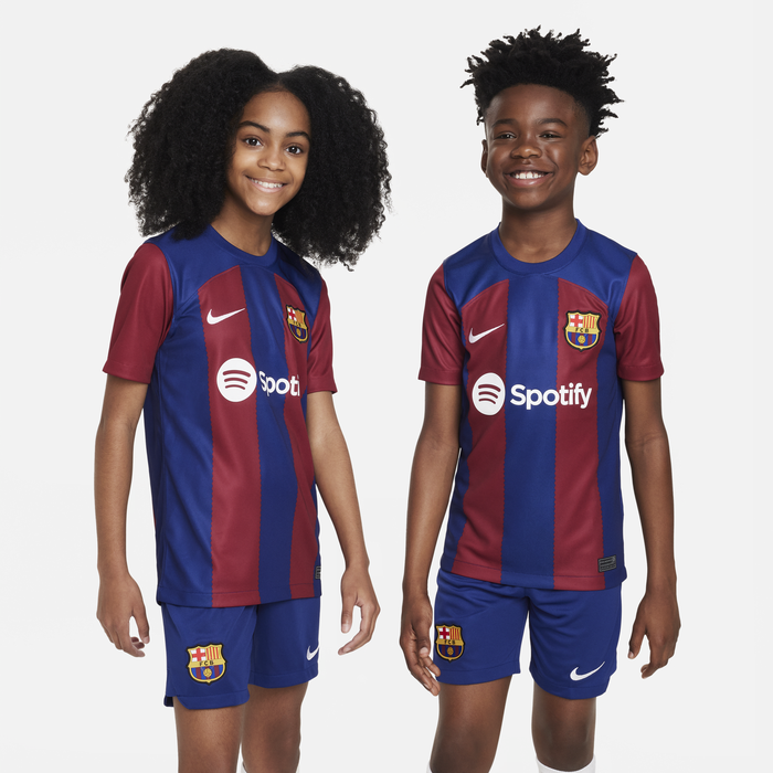 Barcelona football kits for juniors sales