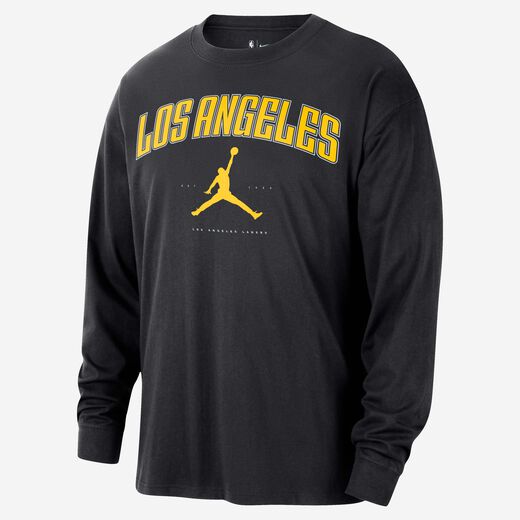 T-Shirts & Tops-Nike, Los Angeles Lakers Essential, Men's Jordan NBA Long-Sleeve T-Shirt