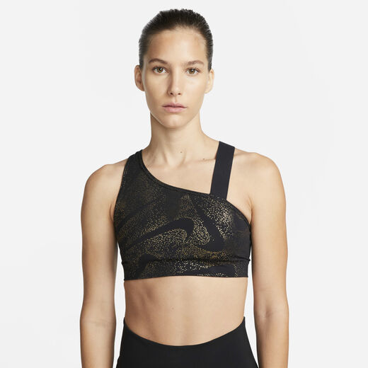 Nike Women - Sports Bras-Nike, Nike Swoosh, Women's Medium-Support Asymmetrical Non-Padded Sports Bra