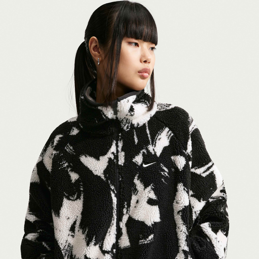 Women's Jackets & Gilets-Nike, Nike Sportswear, Women's Oversized High-Pile Fleece Top