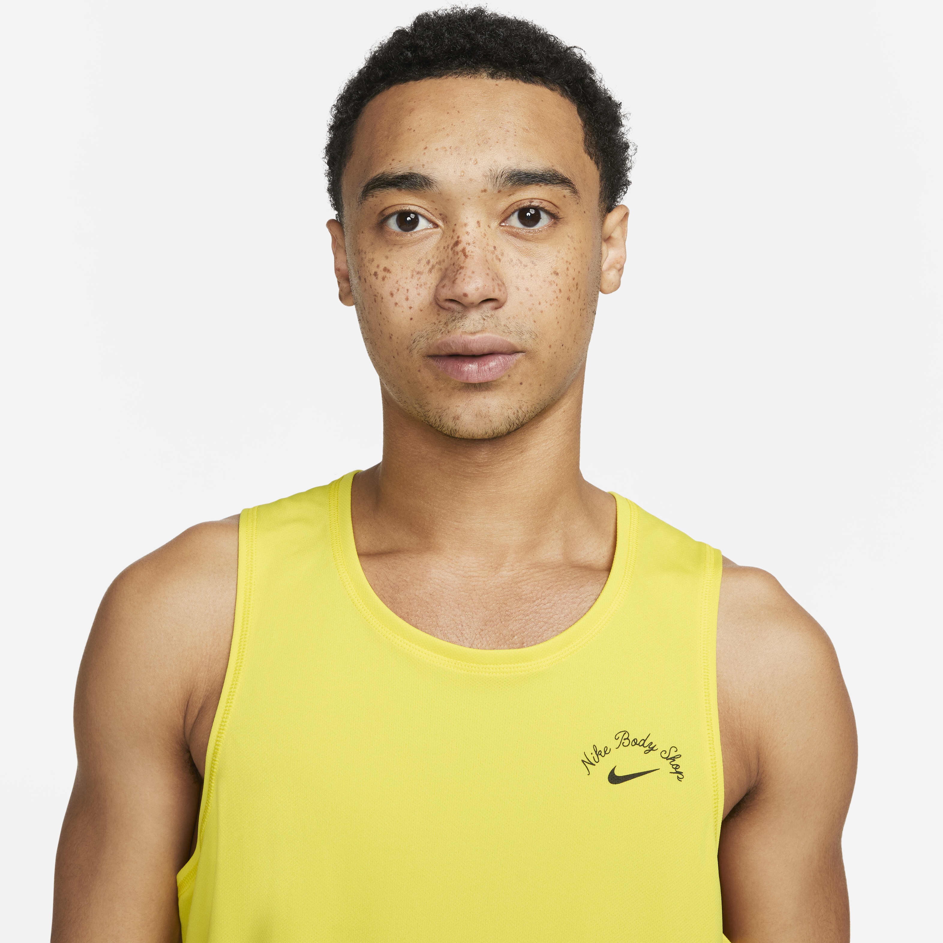 Yellow nike tank top mens best sale