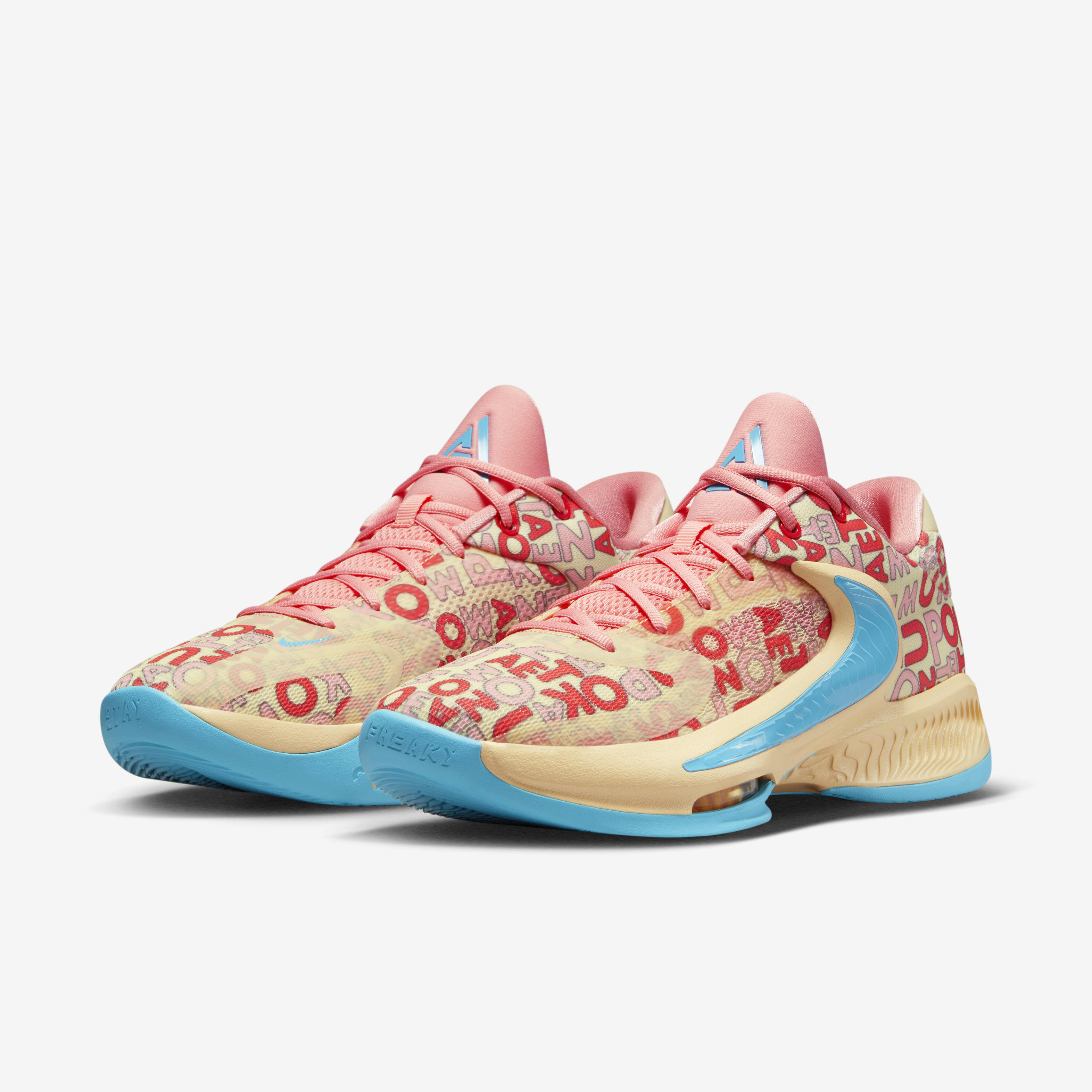 Buy Freak 4 Basketball Shoes - Pale Vanilla/Coral Chalk/Blue Lightning ...