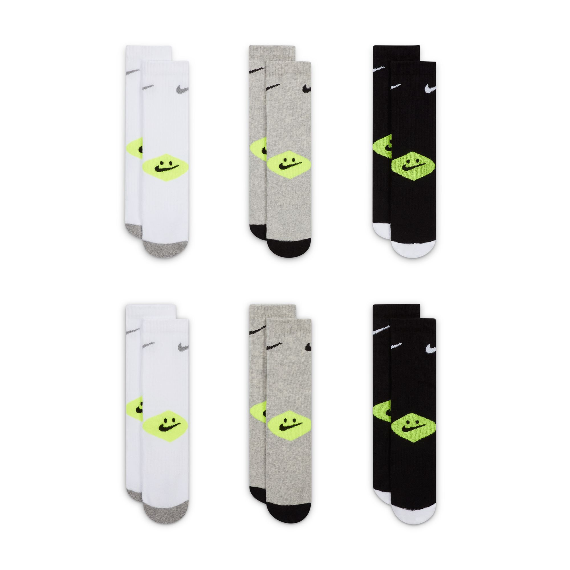Nike Smiley Crew Socks (6 Pairs) image number 2