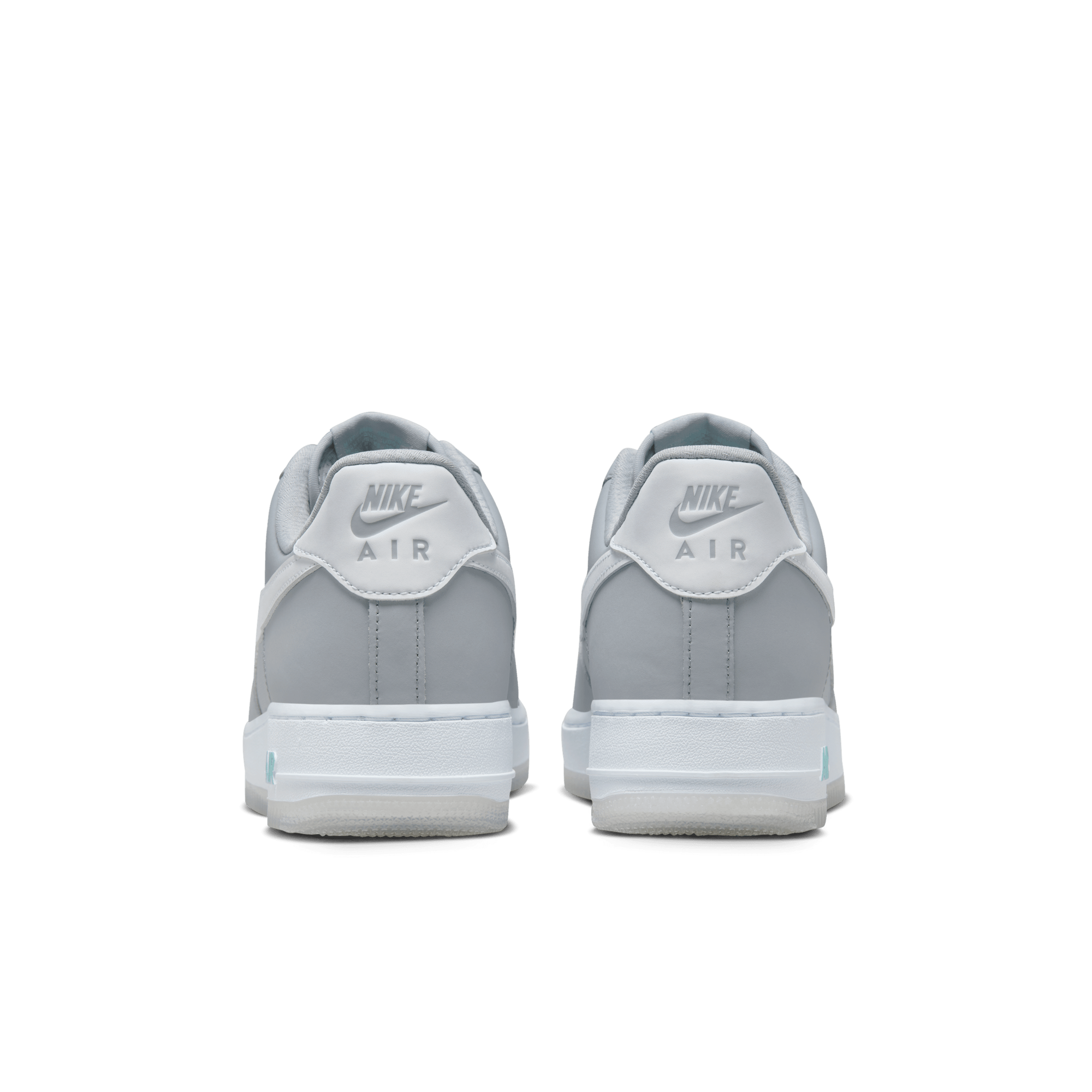 Grey and white store air force 1