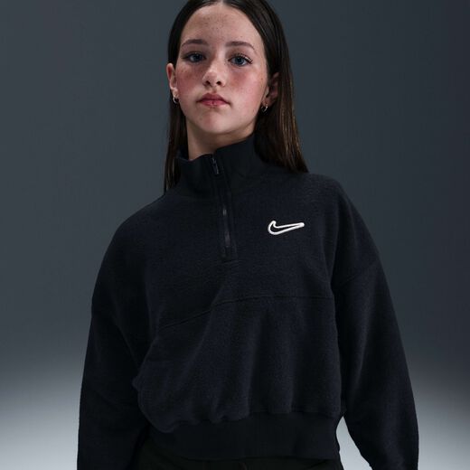 أجدد قمصان بأكمام طويلة للأطفال-نايكي, Nike Sportswear, تيشيرت فليس بأكمام طويلة للأطفال الكبار (للبنات)