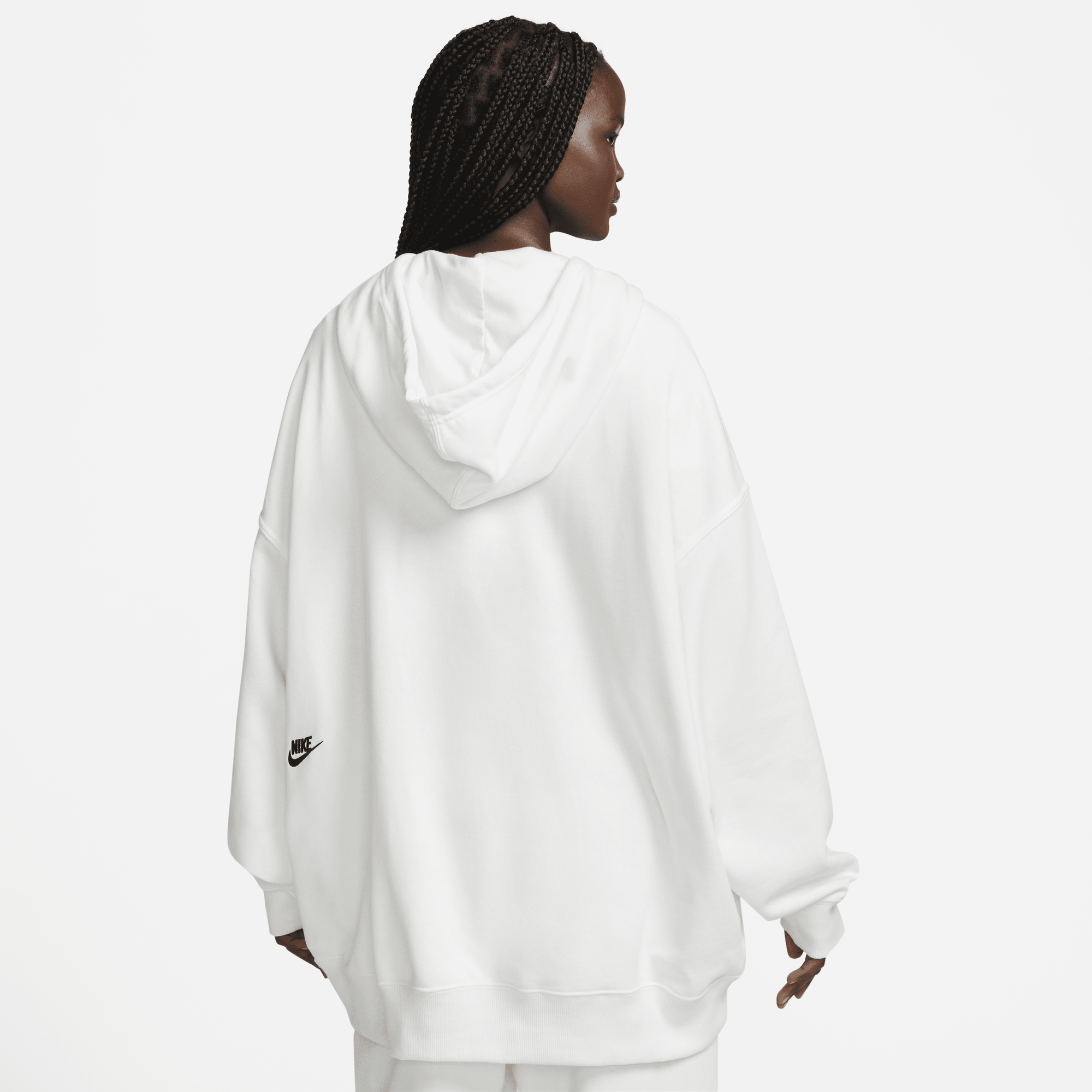 Oversized black nike hoodie online