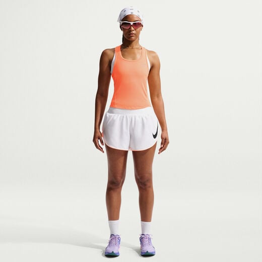 New In Women's Clothing-Nike, Nike Tempo Flow Swoosh, Women's Dri-FIT Mid-Rise Brief-Lined Running Shorts