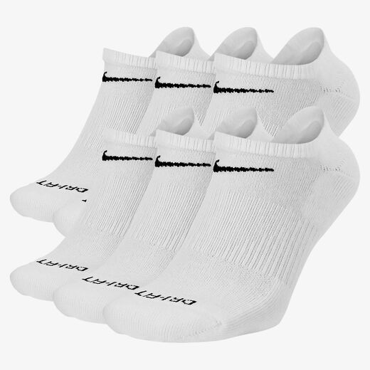 Men's No Show Socks-Nike, Nike Everyday Plus Cushioned, Training No-Show Socks (6 Pairs)