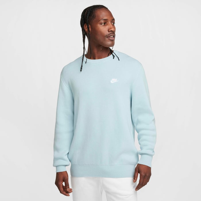 Light Blue Nike Crewneck Club Nike Sweatshirt Buy Nike Club Men's
