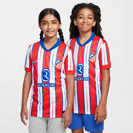 Atletico Madrid-Nike, Atl&eacute;tico Madrid 2024/25 Stadium Home, Older Kids' Nike Dri-FIT Football Replica Shirt