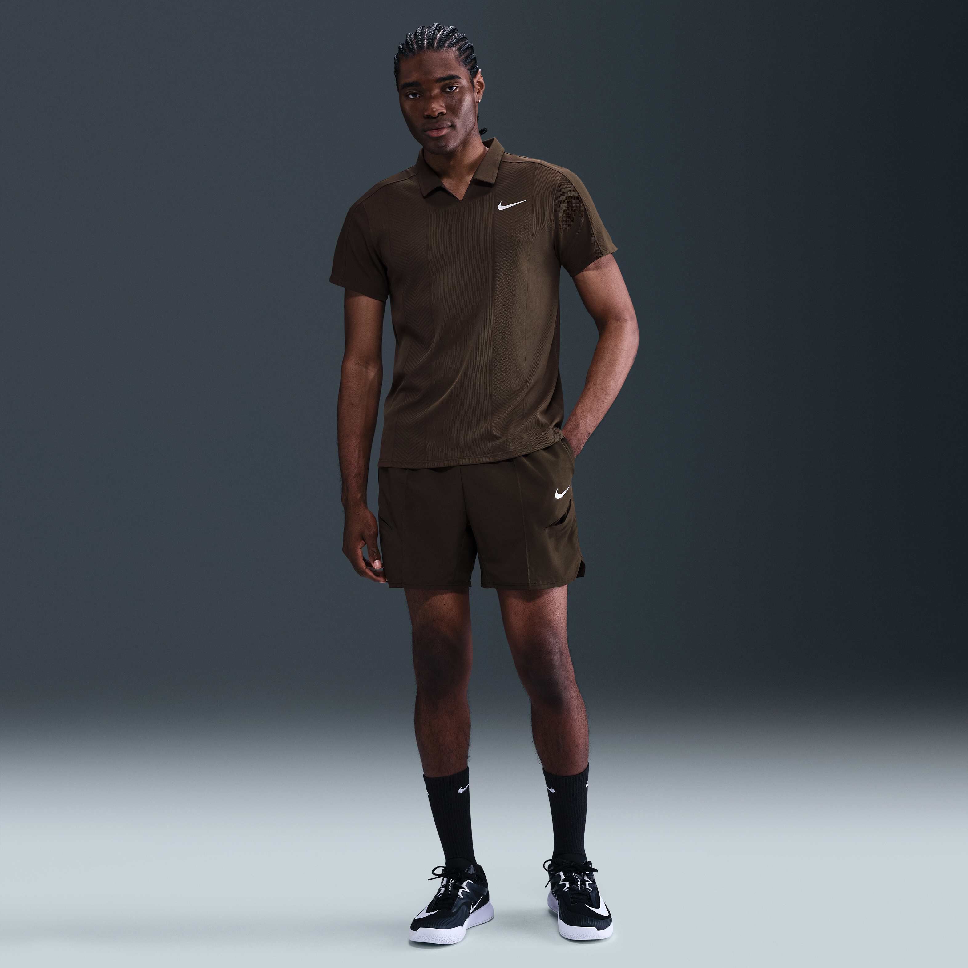 nike velour short set