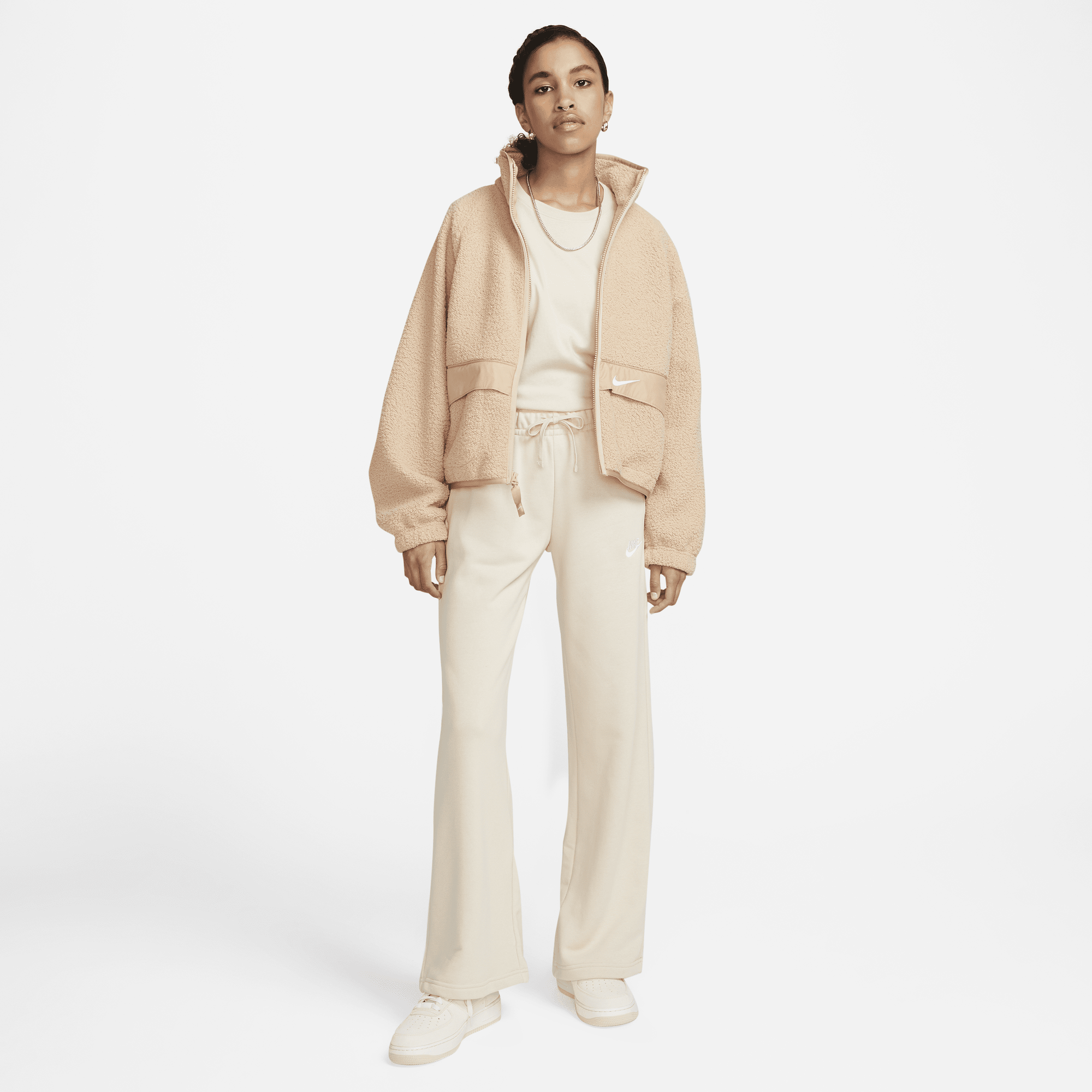 Shop Sportswear Club Fleece Women s Mid Rise Wide Leg Tracksuit