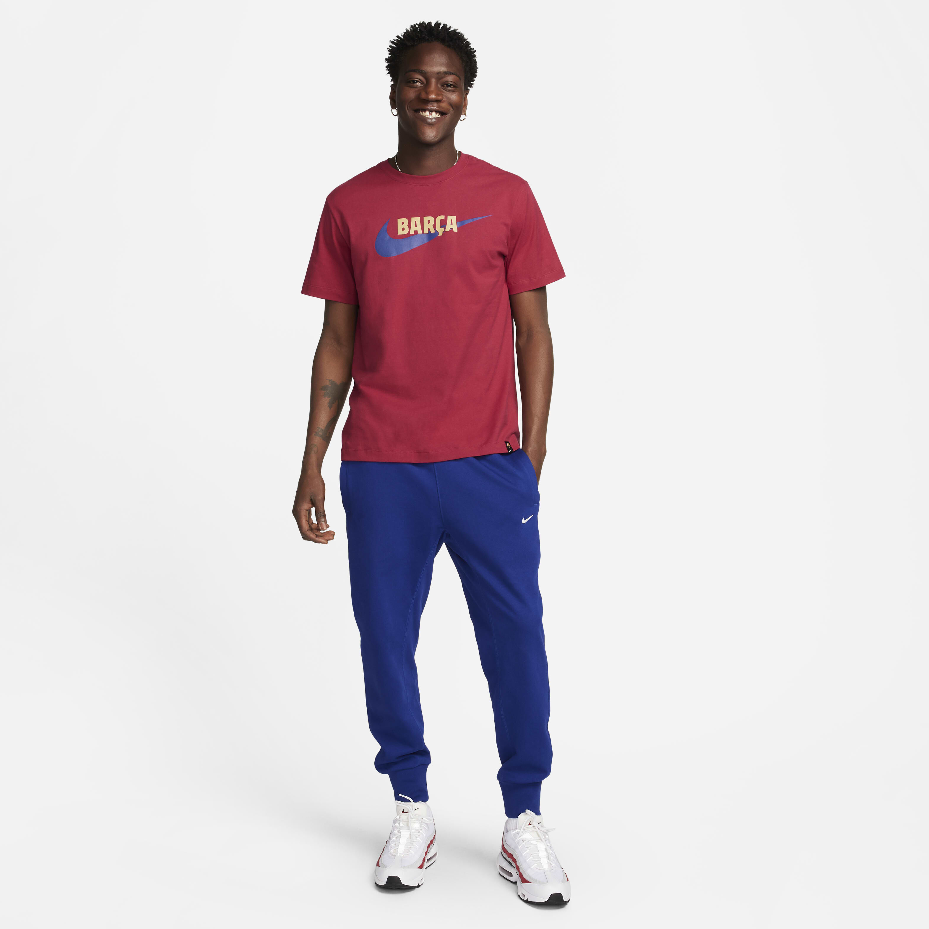 Buy F.C. Barcelona Swoosh Men's Nike T-Shirt - Noble Red