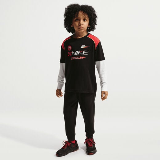 قمصان بأكمام طويلة للأطفال-نايكي, نايكي سبورتسوير, تيشيرت فيكتوري لاب توفير للأطفال الصغار