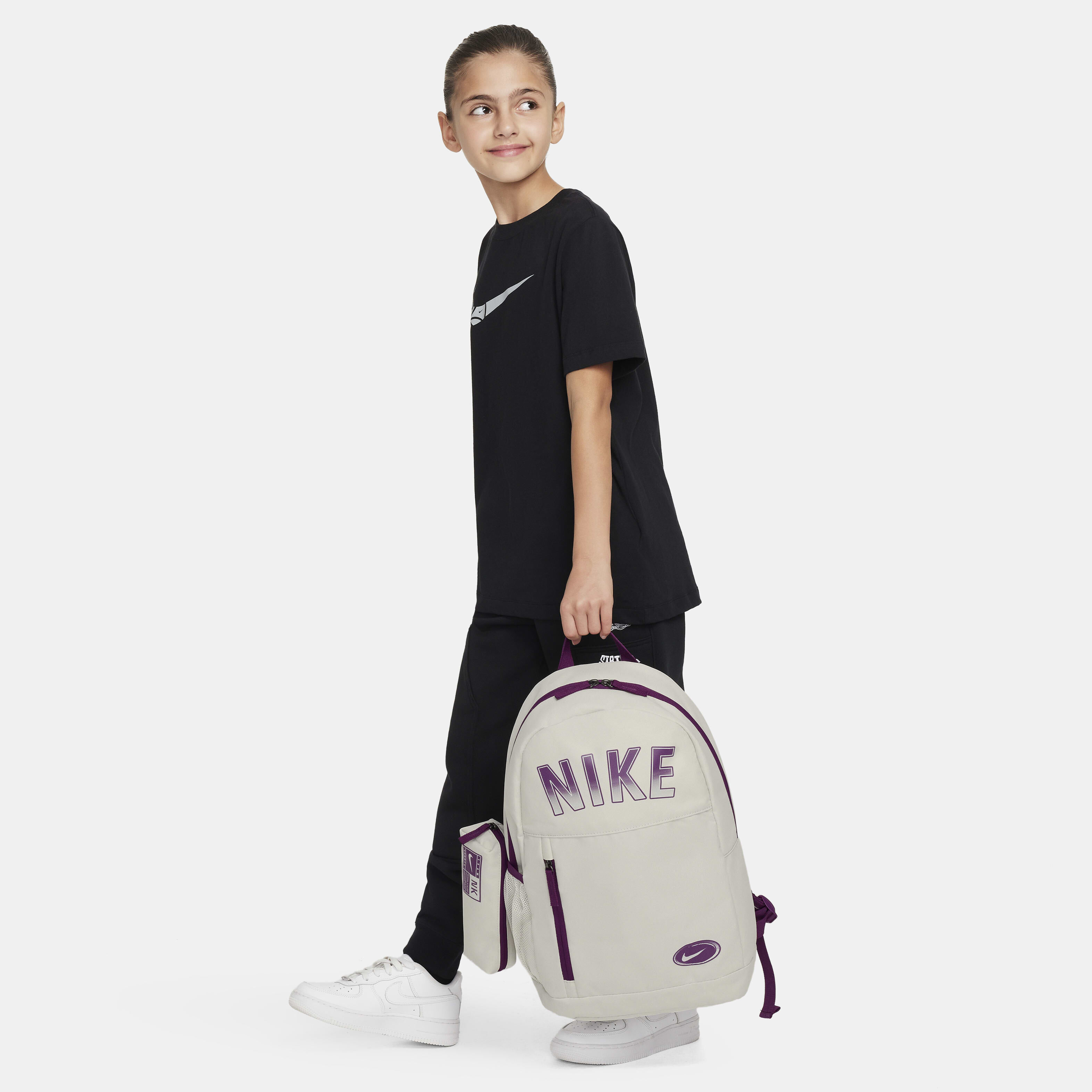 Nike rolling backpack purple discount