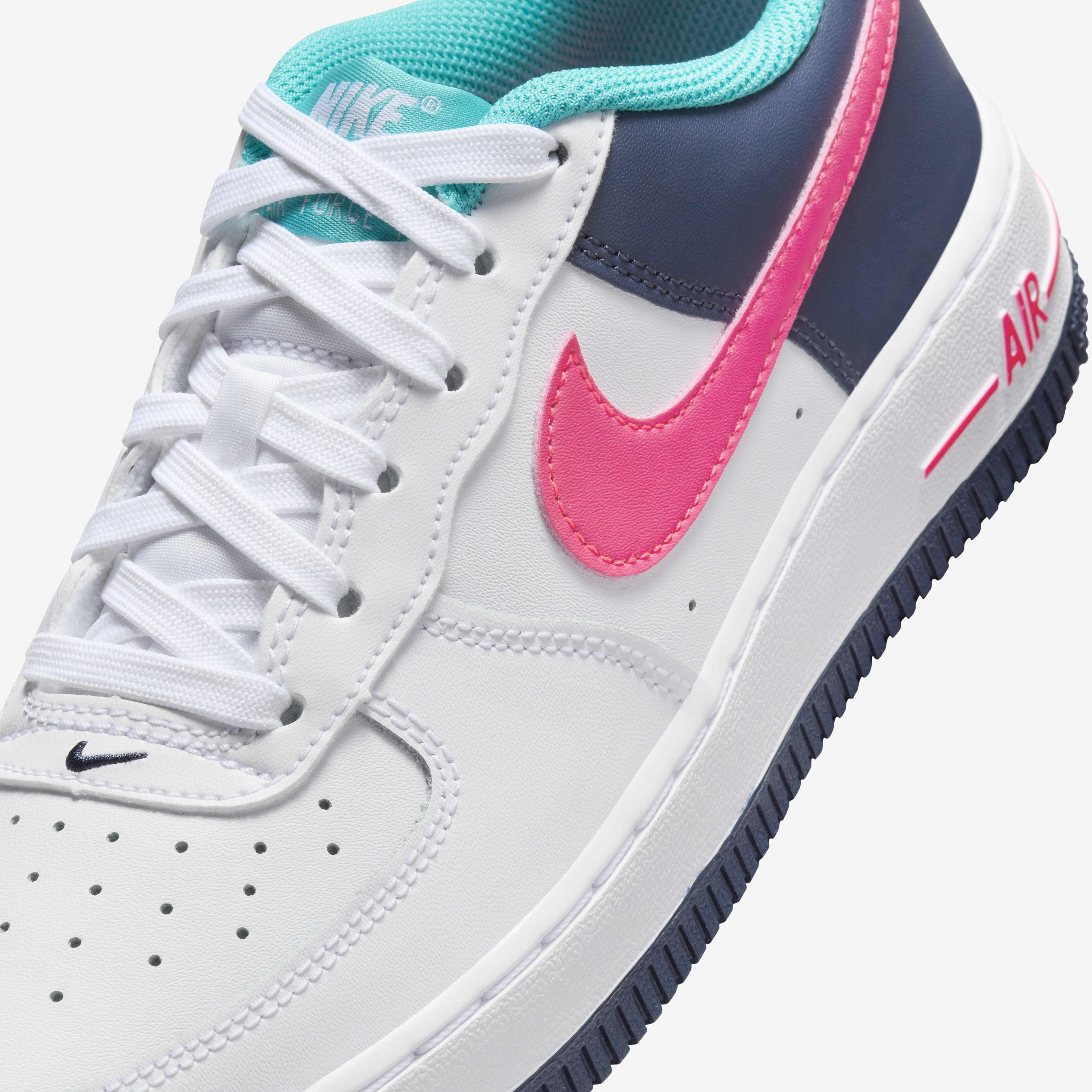 Blue nike air force 1 high top discount