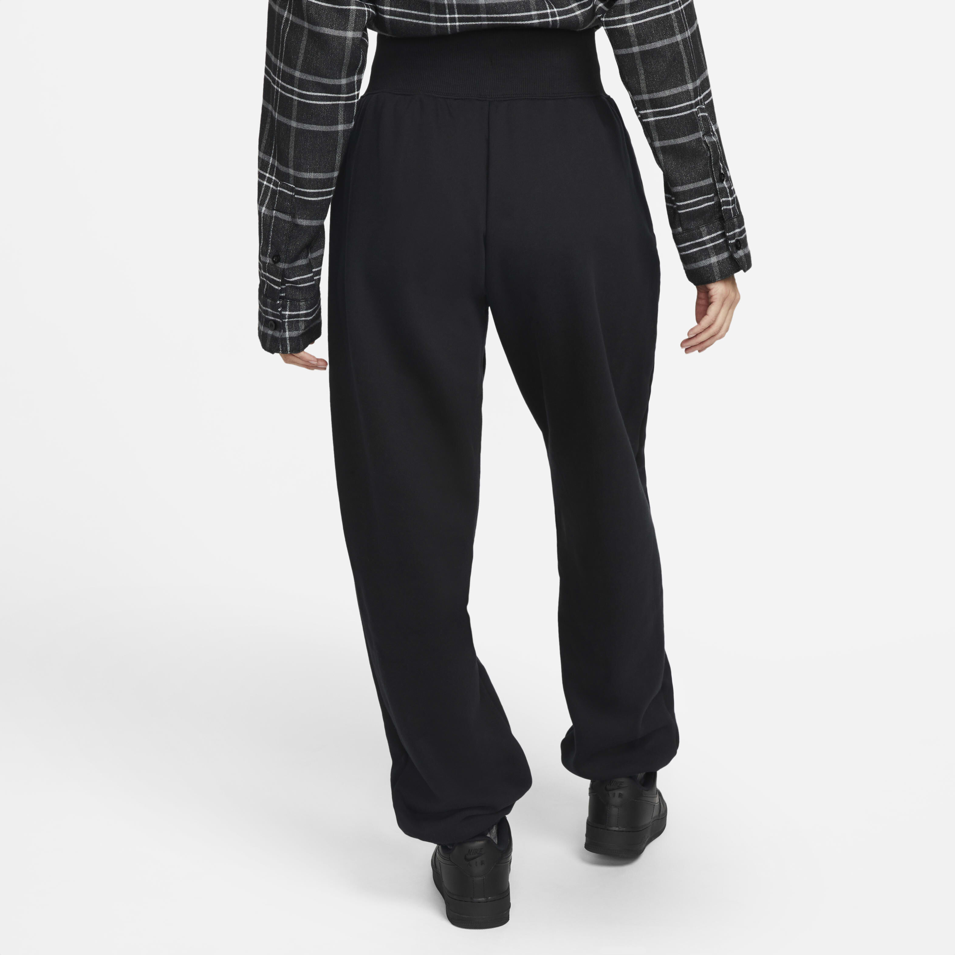 Nike standard fit fleece tracksuit black discount