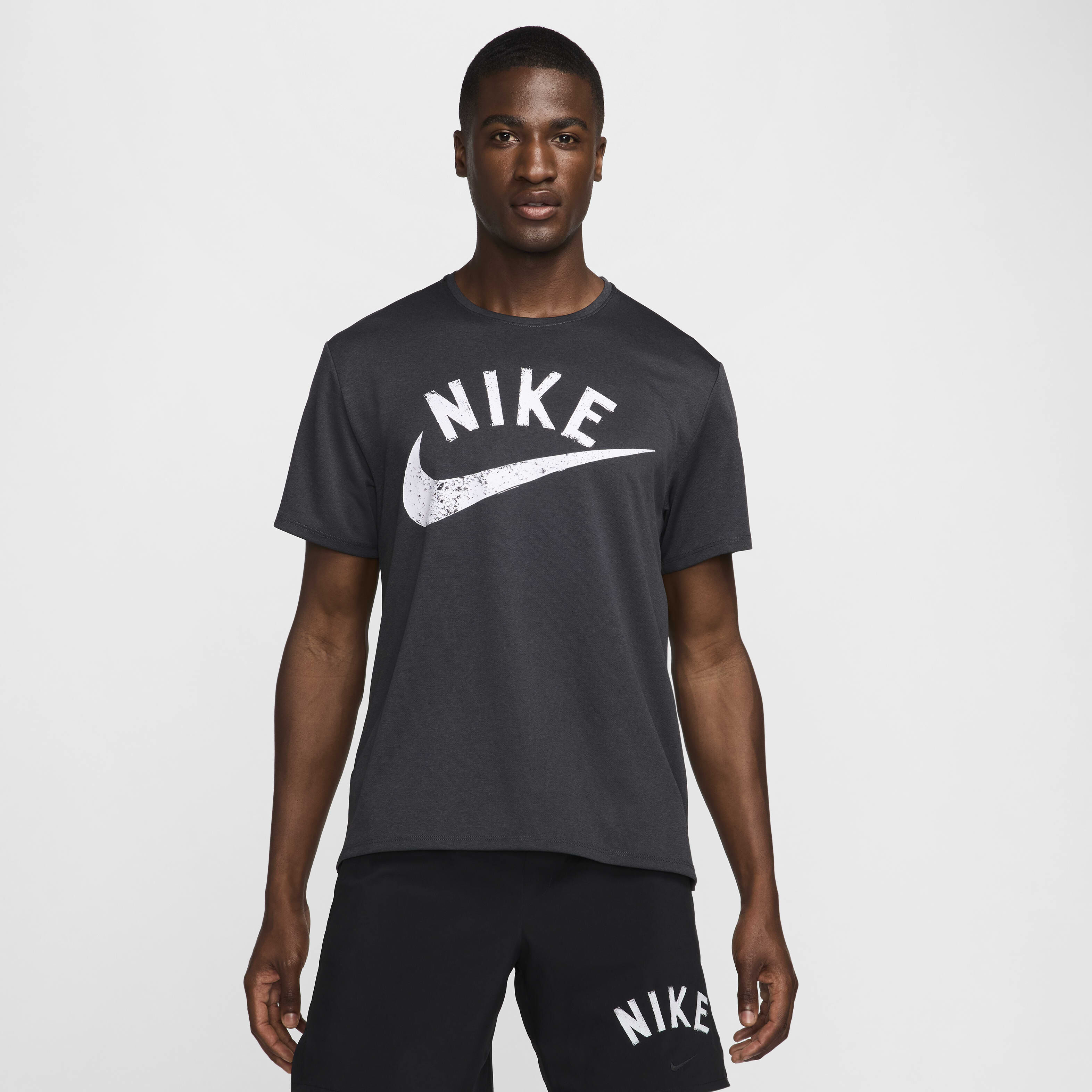 nike miler black t shirt