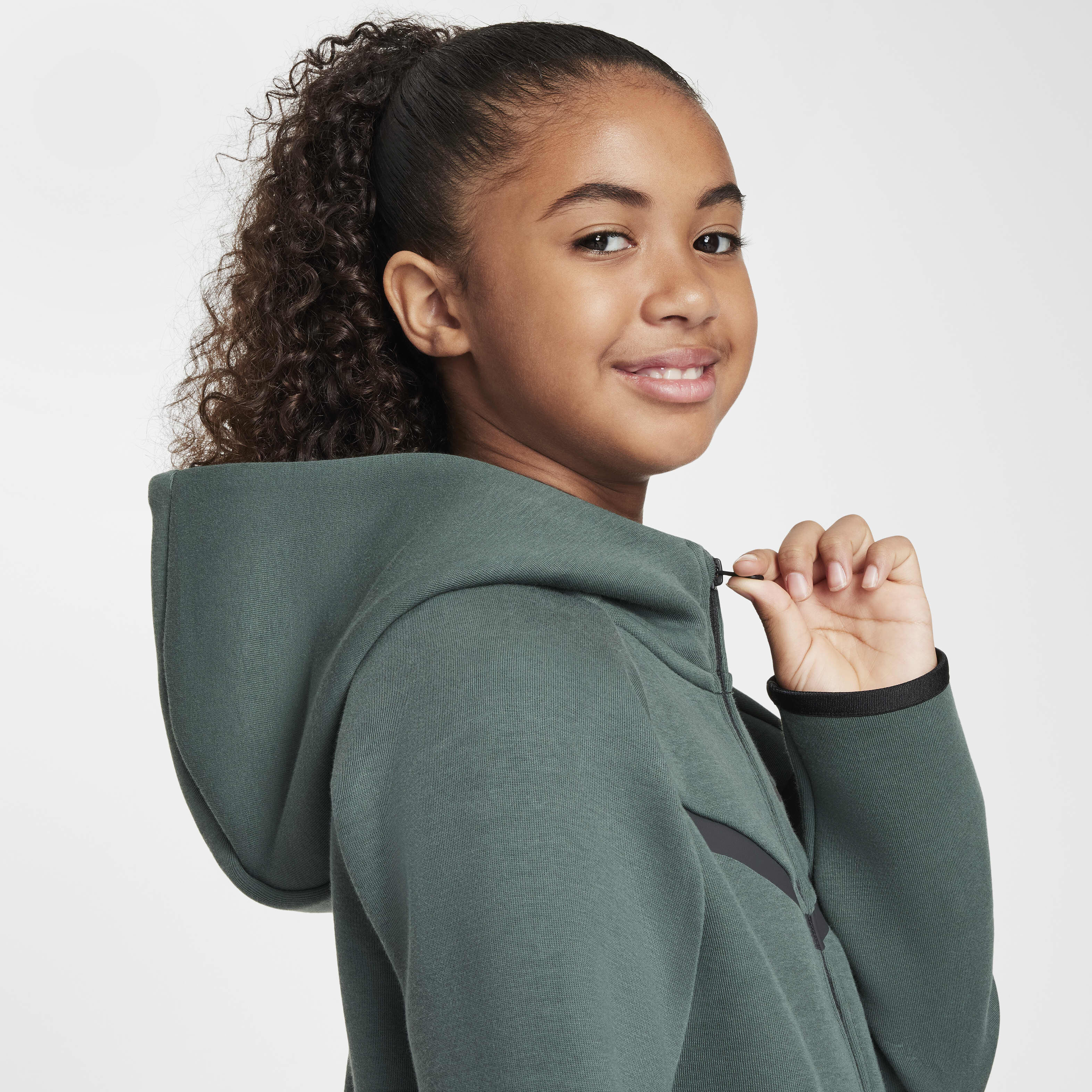 Buy Nike Sportswear Tech Fleece Older Kids Girls Full Zip Hoodie Nike UAE Official