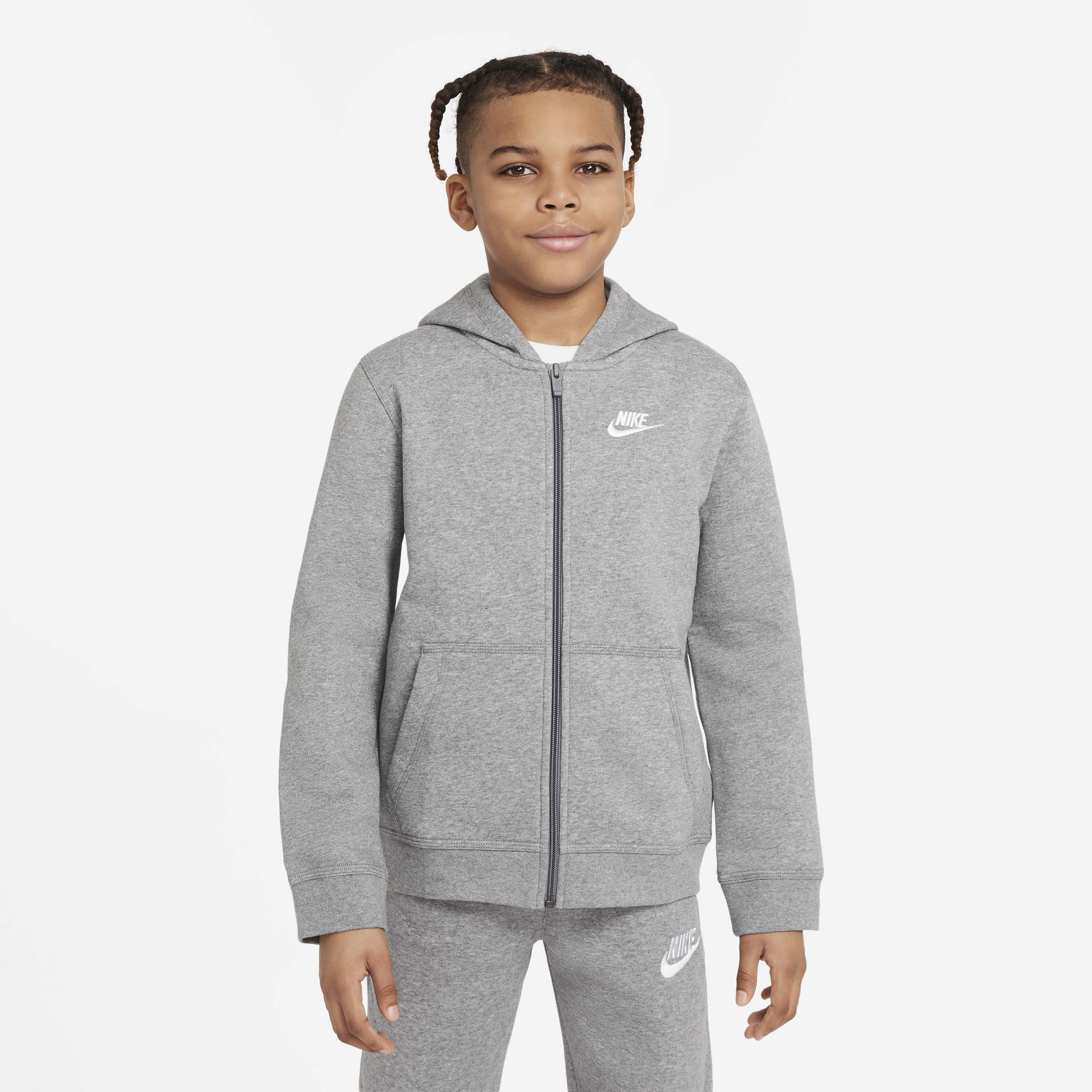 ★ドイツ発*NIKE*新作*CLUB ZIP フーディ/SMOKE GREY★ Buy Nike Sportswear Club Older Kids' Full-Zip Hoodie