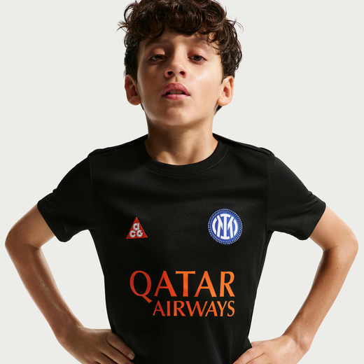 New In Kids' Clothing-Nike, Inter Milan Academy Pro SE, Big Kids' Nike ACG Dri-FIT Football Short-Sleeve Pre-Match Top