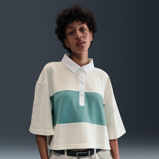 Women's Polo T-Shirts-Nike, Nike Sportswear, Women's Oversized Short-Sleeve Polo Top Women's Polo T-Shirts-Nike, Nike Sportswear, Women's Oversized Short-Sleeve Polo Top