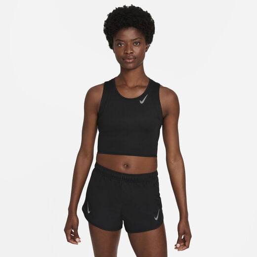 T-Shirts & Tops-Nike, Nike Dri-FIT Race, Women's Cropped Running Tank T-Shirts & Tops-Nike, Nike Dri-FIT Race, Women's Cropped Running Tank