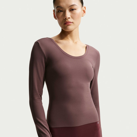 Yoga Tops & T-Shirts-Nike, Nike Zenvy, Women's Dri-FIT Long-Sleeve Top