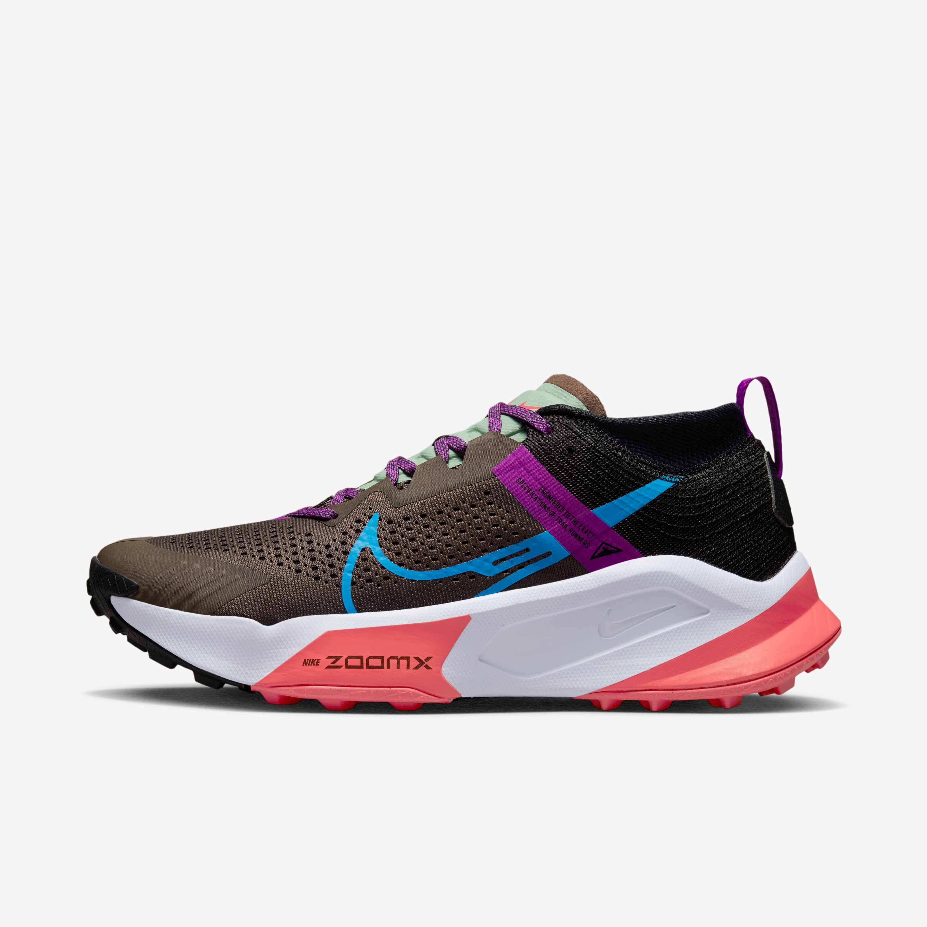 Buy Nike Zegama Men s Trail Running Shoes Ironstone Black Vivid Purple Laser Blue Nike UAE Official