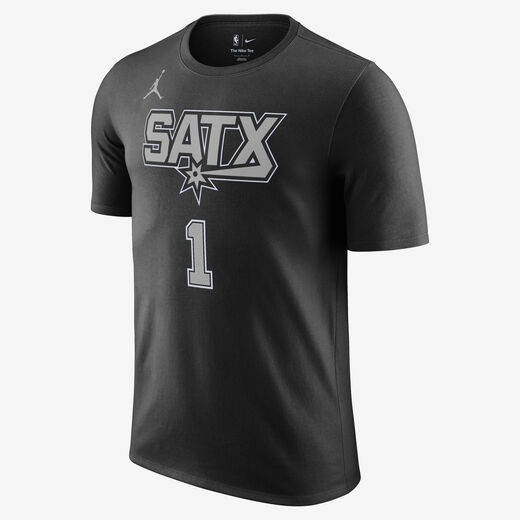 Jordan Mens New Classics-JRDN, San Antonio Spurs Statement Edition, Men's Jordan NBA T-Shirt