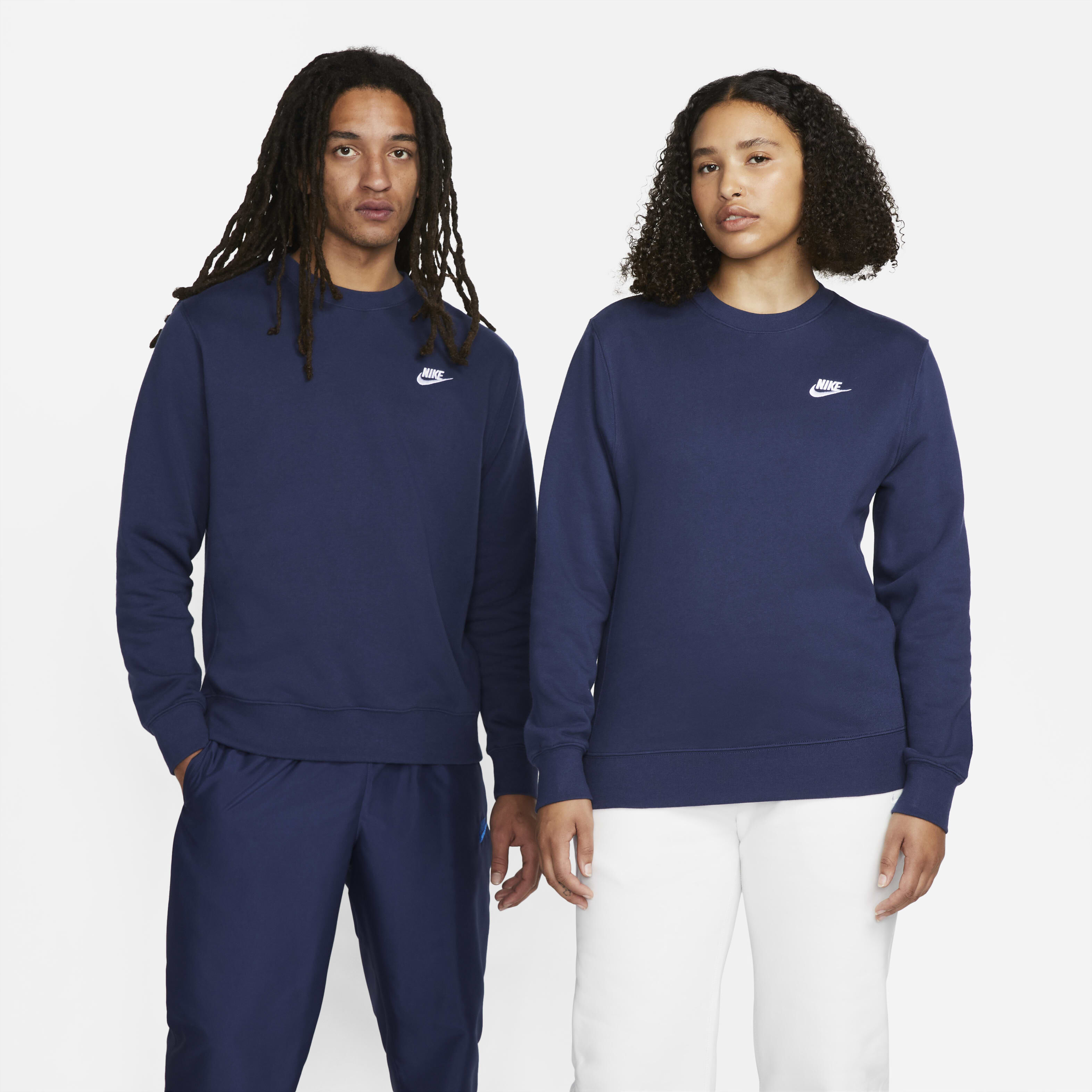 Nike air fleece crew sweatshirt navy shop