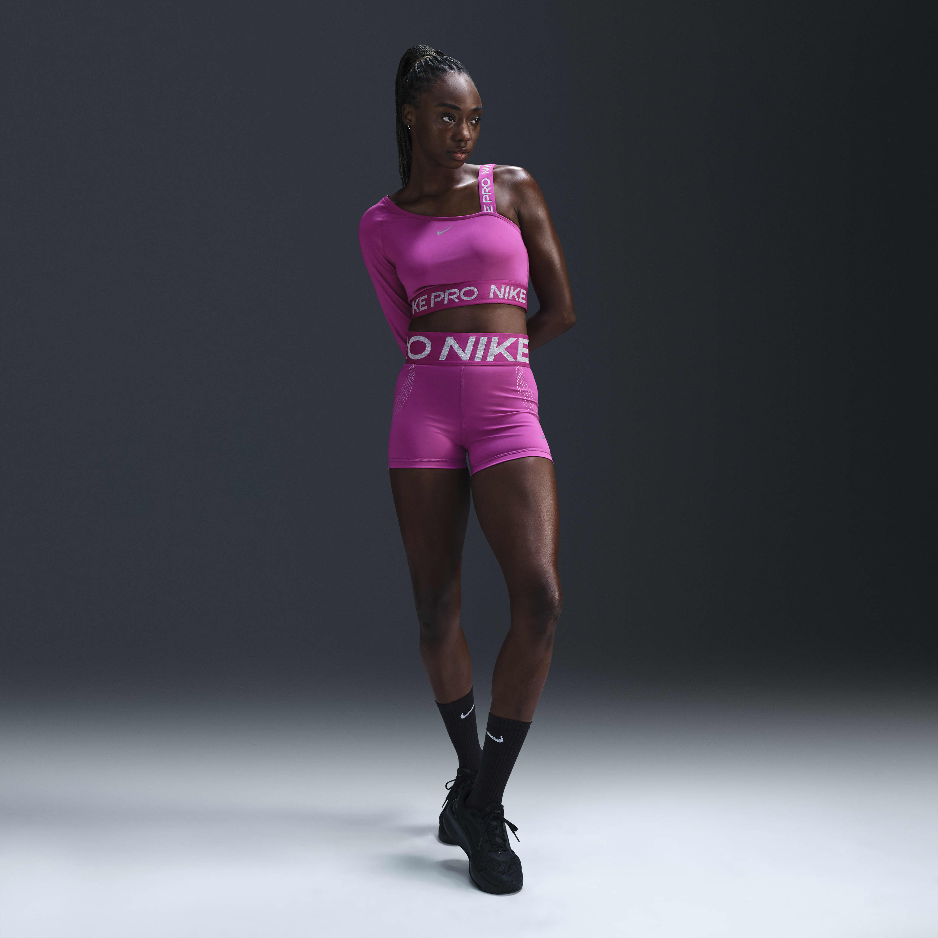 Purple nike biker shorts discount