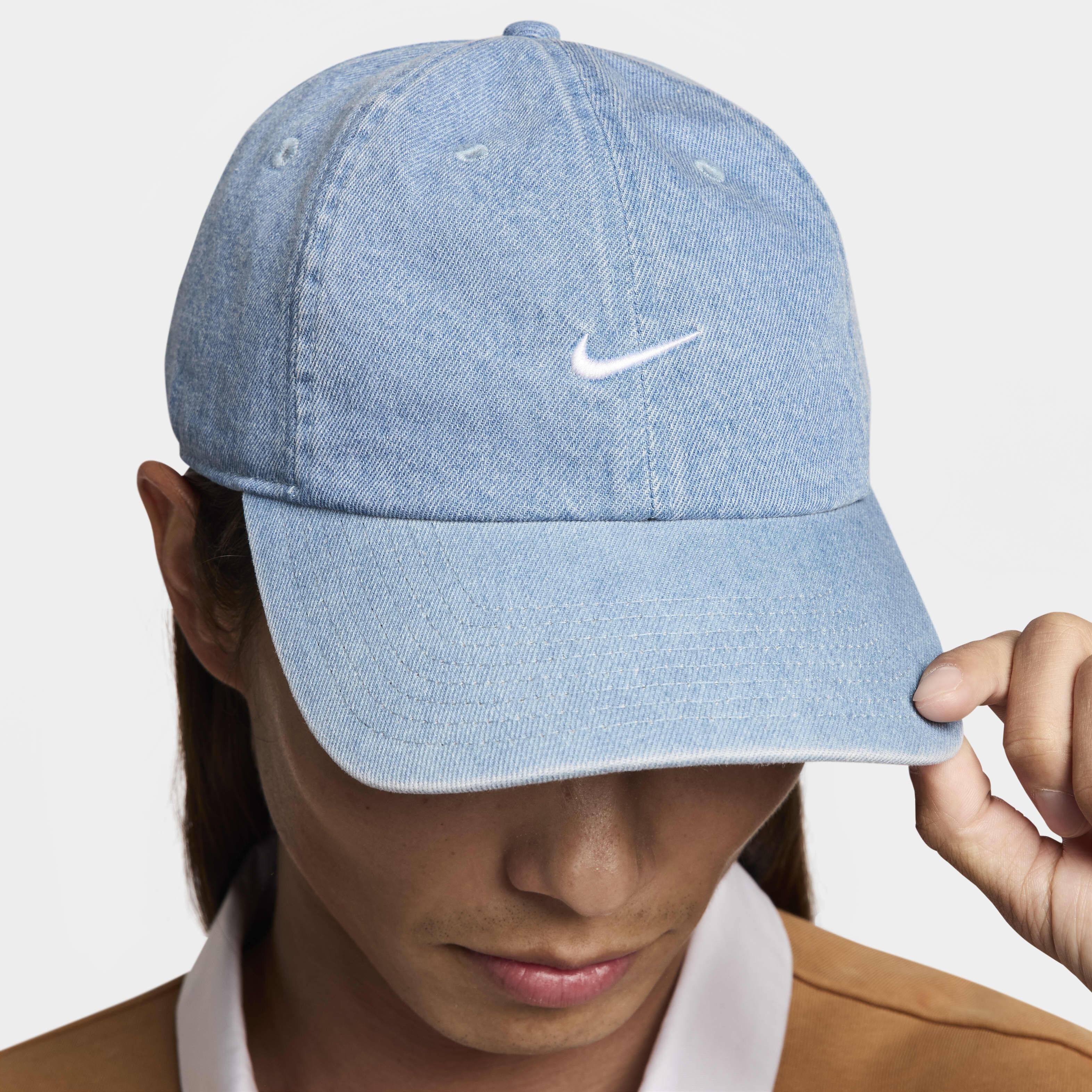 ■Nike■ Club Unstructured Denim Cap M Black White HF0383010 Nike Club Unstructured Denim Strapback Hat | Finish Line