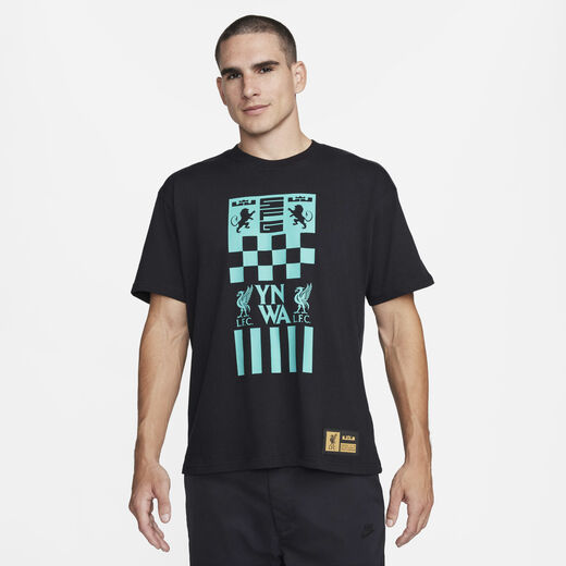 T-Shirts & Tops-Nike, LeBron x Liverpool F.C., Men's Nike Max90 Football T-Shirt
