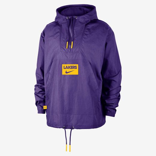 Basketball Hoodies & Sweatshirts-Nike, Los Angeles Lakers Club Courtside, Men's Nike NBA Anorak