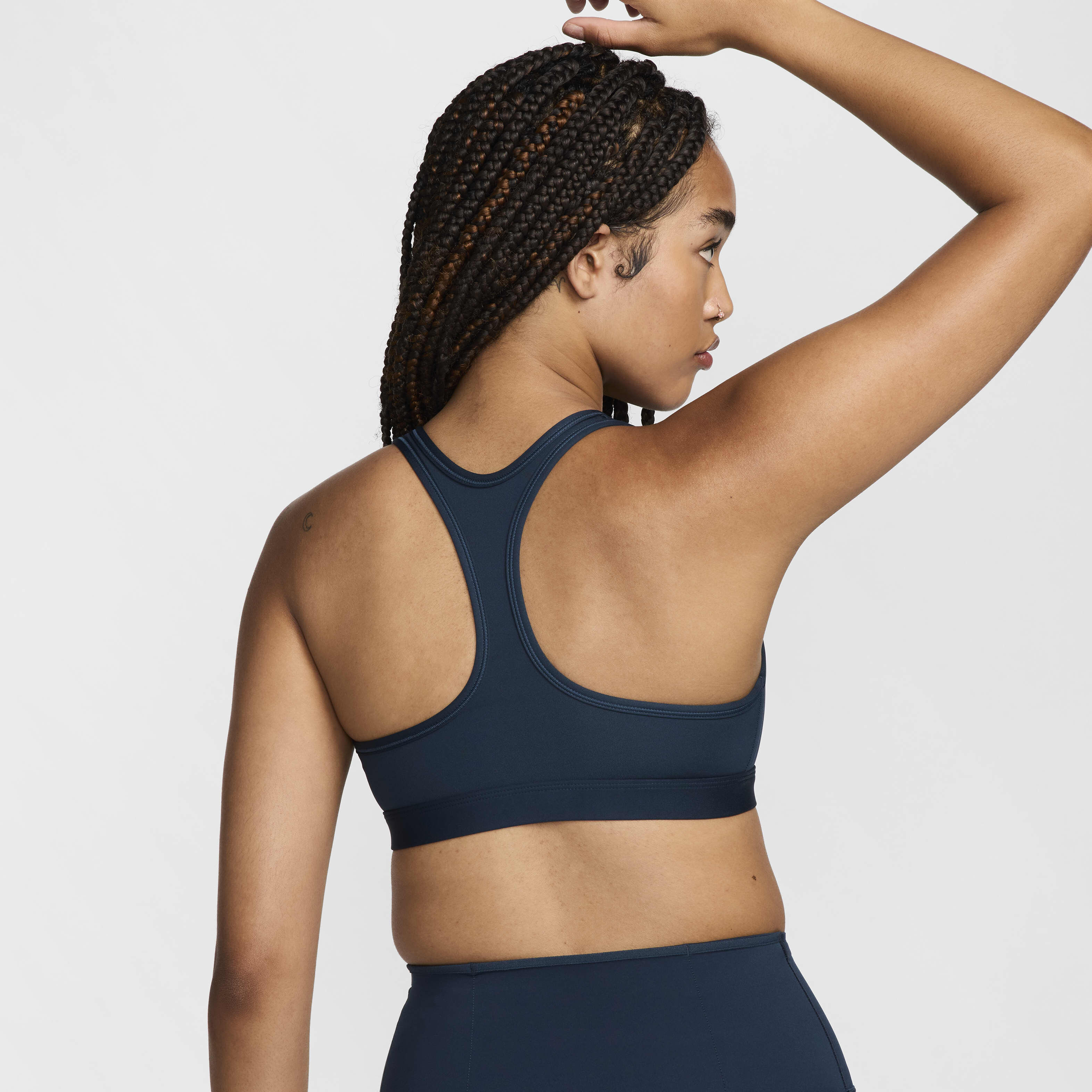 Buy Nike Swoosh Light Support Women s Non Padded Sports Bra Armoury Navy White Nike UAE Official
